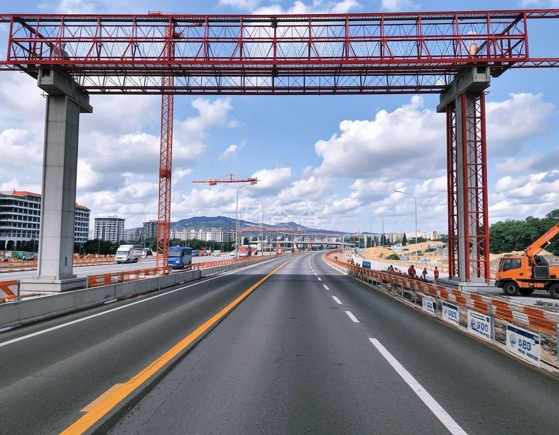 公路建筑工地 現(xiàn)代土木工程景觀的力與美
